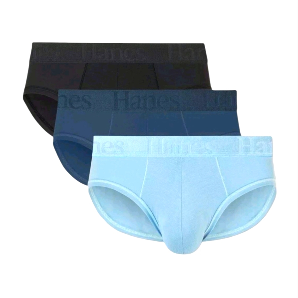 Hanes Premium Super Soft Boxer Briefs 3 Pack New In Box Black & Blue Size XL - Picture 7 of 7